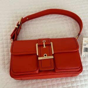 Michael Kors Colby Shoulder Bag in Optic Orange NWT